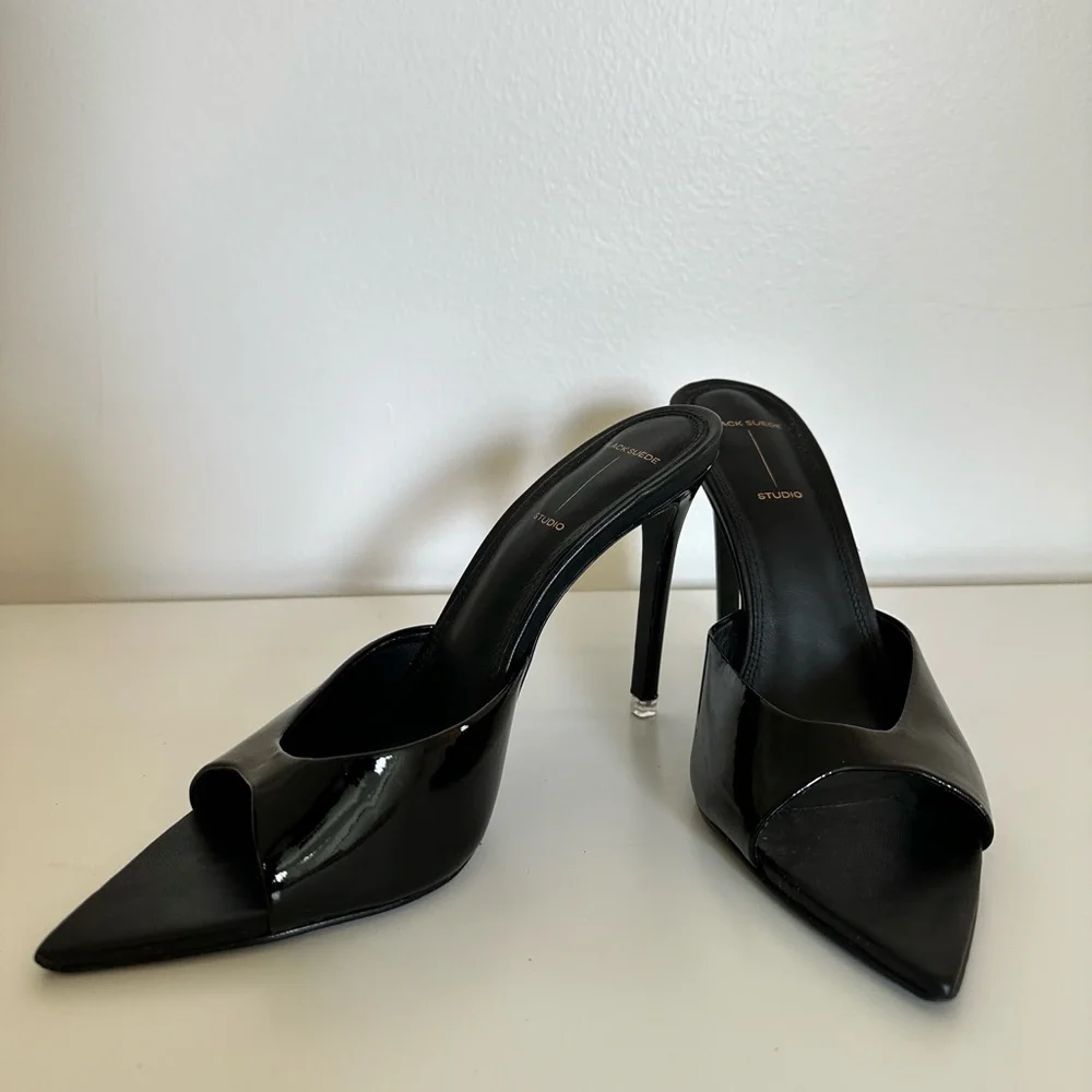 Black Suede Studio | Brea Mule Black Patent | 39.5 EU (Runs Small - see listing) - Picture 6 of 13